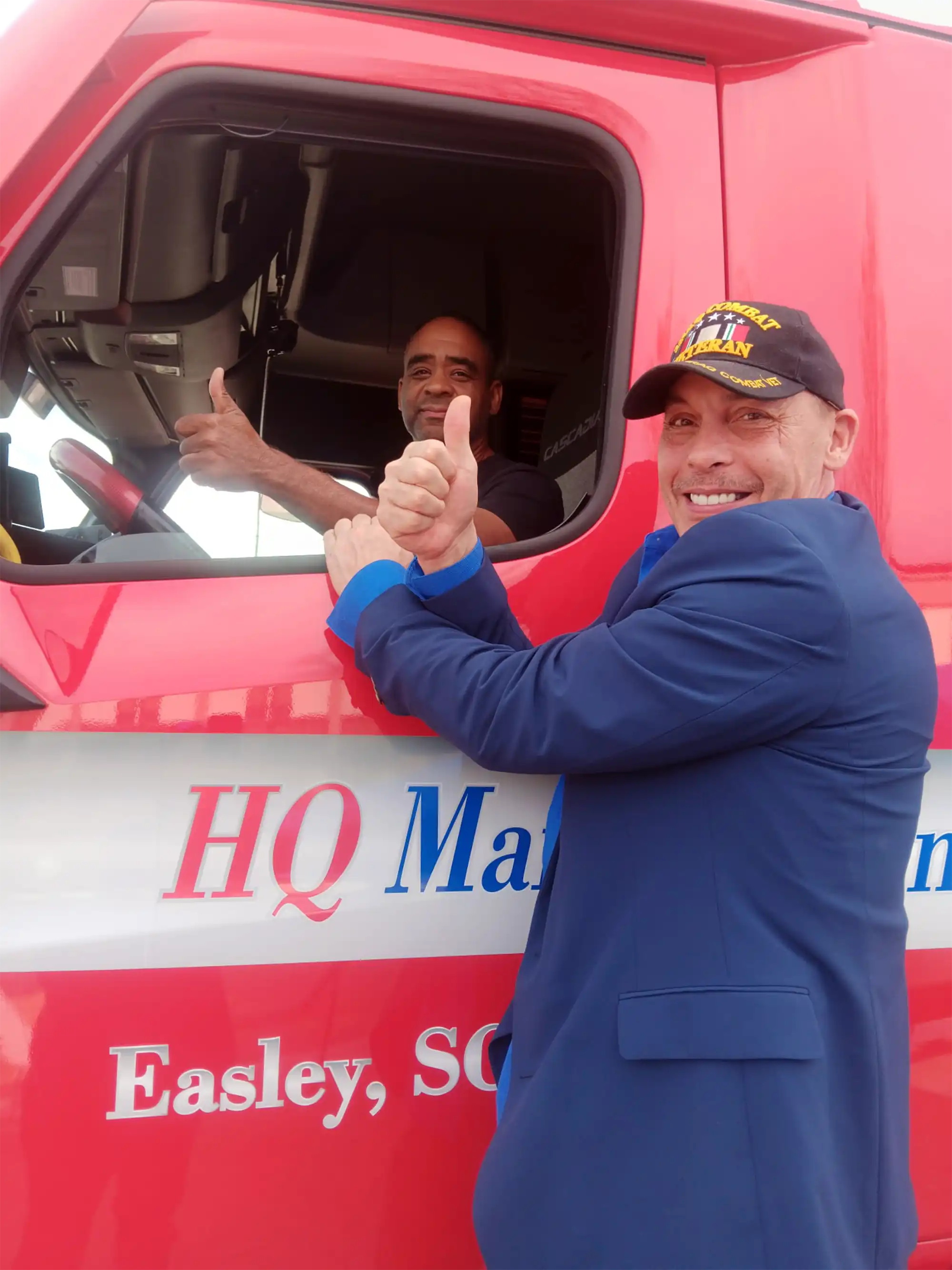 Supporting our Nation's truck drivers and food supply chain, author David Haave representing the thumbs up, Nebraska, USA, 2024.